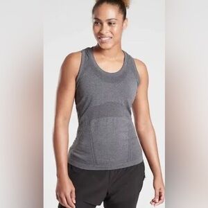 Athleta NWT Women's Momentum Heather Tank Charcoal Grey Heather size SMALL NEW